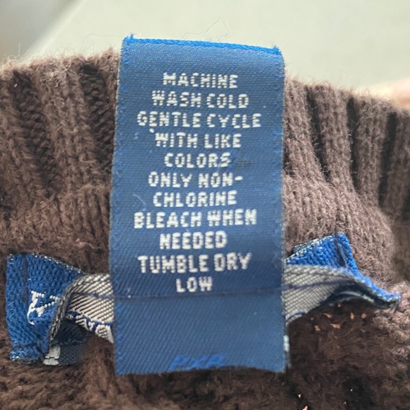 Karen Scott Men's Dark Brown Cable Knit Sweater - Picture 3 of 3